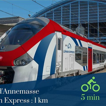 Homey Wood - New - Appartement Avec Une Chambre - Parking Prive Gratuit - Balcon Prive - A 5 Min De La Gare Pour Rejoindre Geneve Annemasse Εξωτερικό φωτογραφία