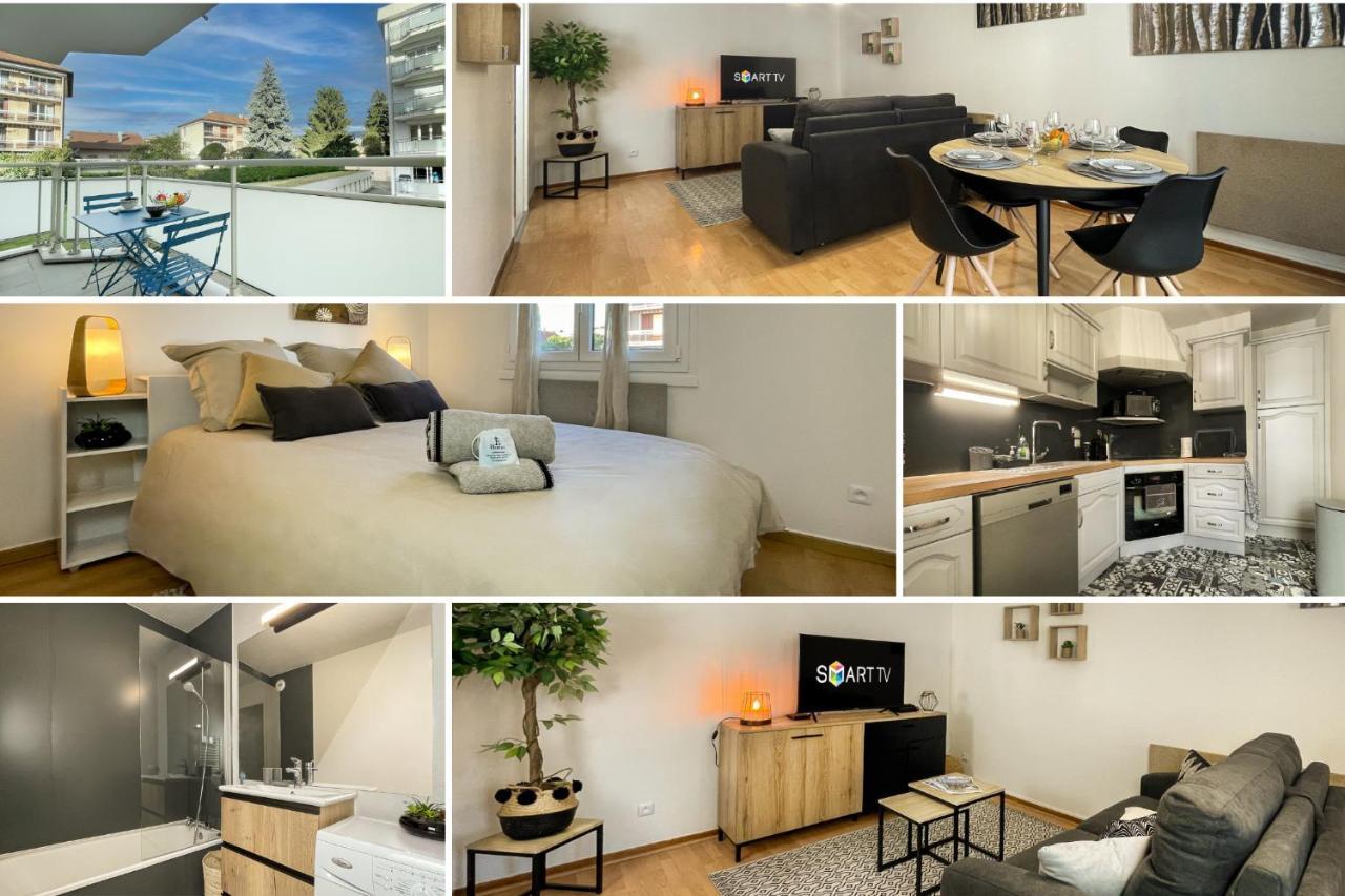 Homey Wood - New - Appartement Avec Une Chambre - Parking Prive Gratuit - Balcon Prive - A 5 Min De La Gare Pour Rejoindre Geneve Annemasse Εξωτερικό φωτογραφία