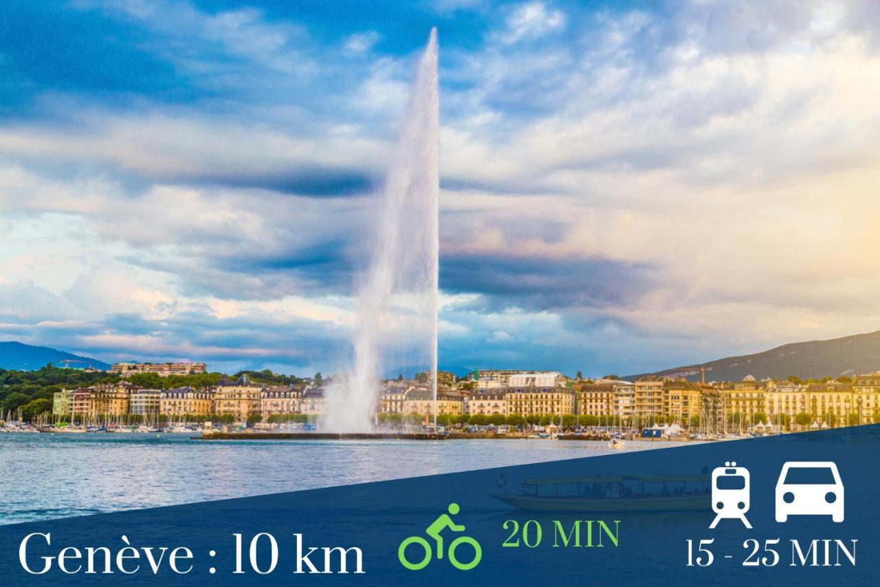 Homey Wood - New - Appartement Avec Une Chambre - Parking Prive Gratuit - Balcon Prive - A 5 Min De La Gare Pour Rejoindre Geneve Annemasse Εξωτερικό φωτογραφία